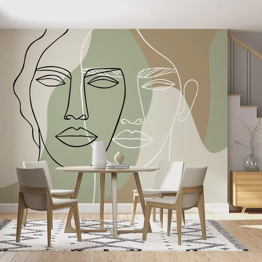 Papier peint Visages abstraits w05550