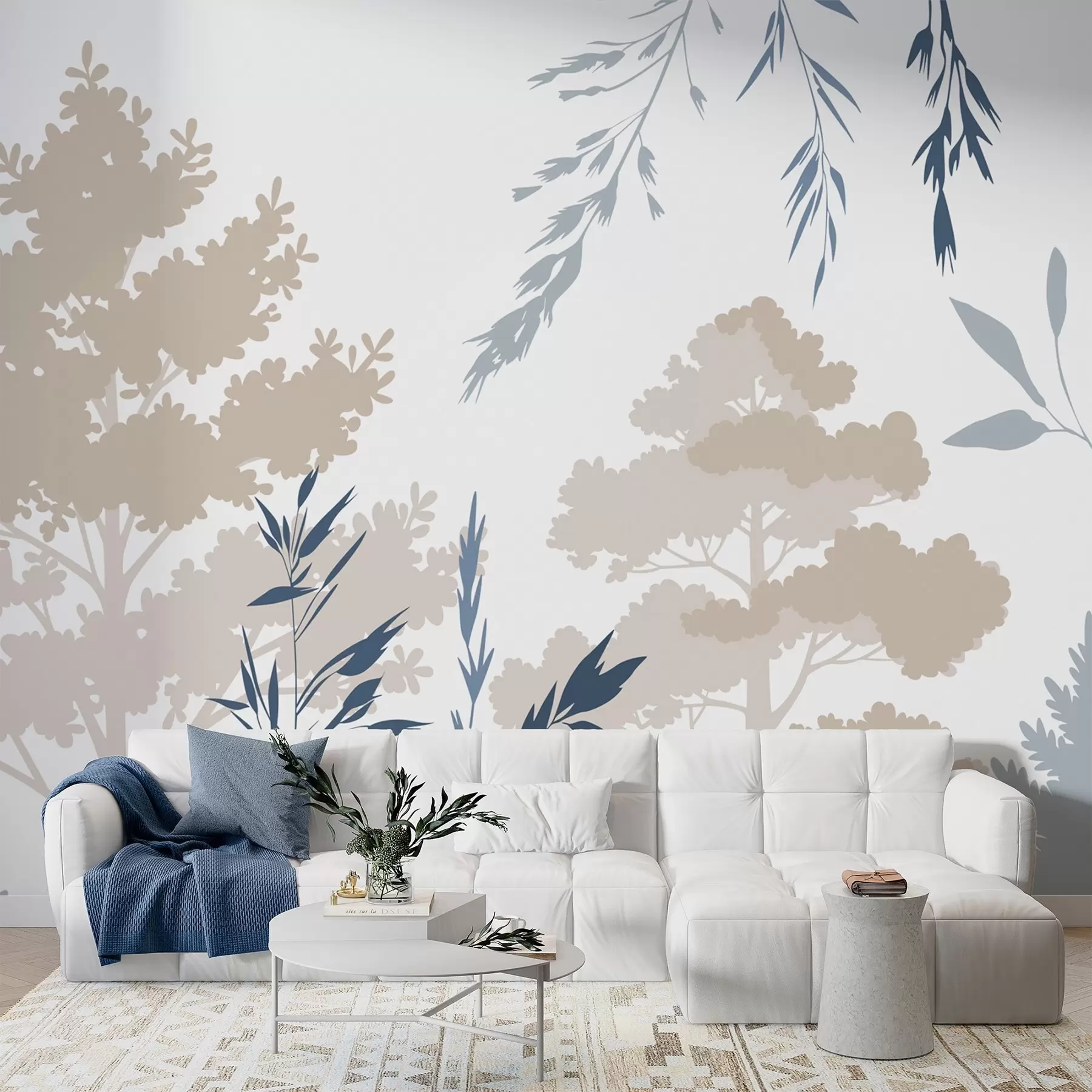 Papier peint Arbres et herbes w05551