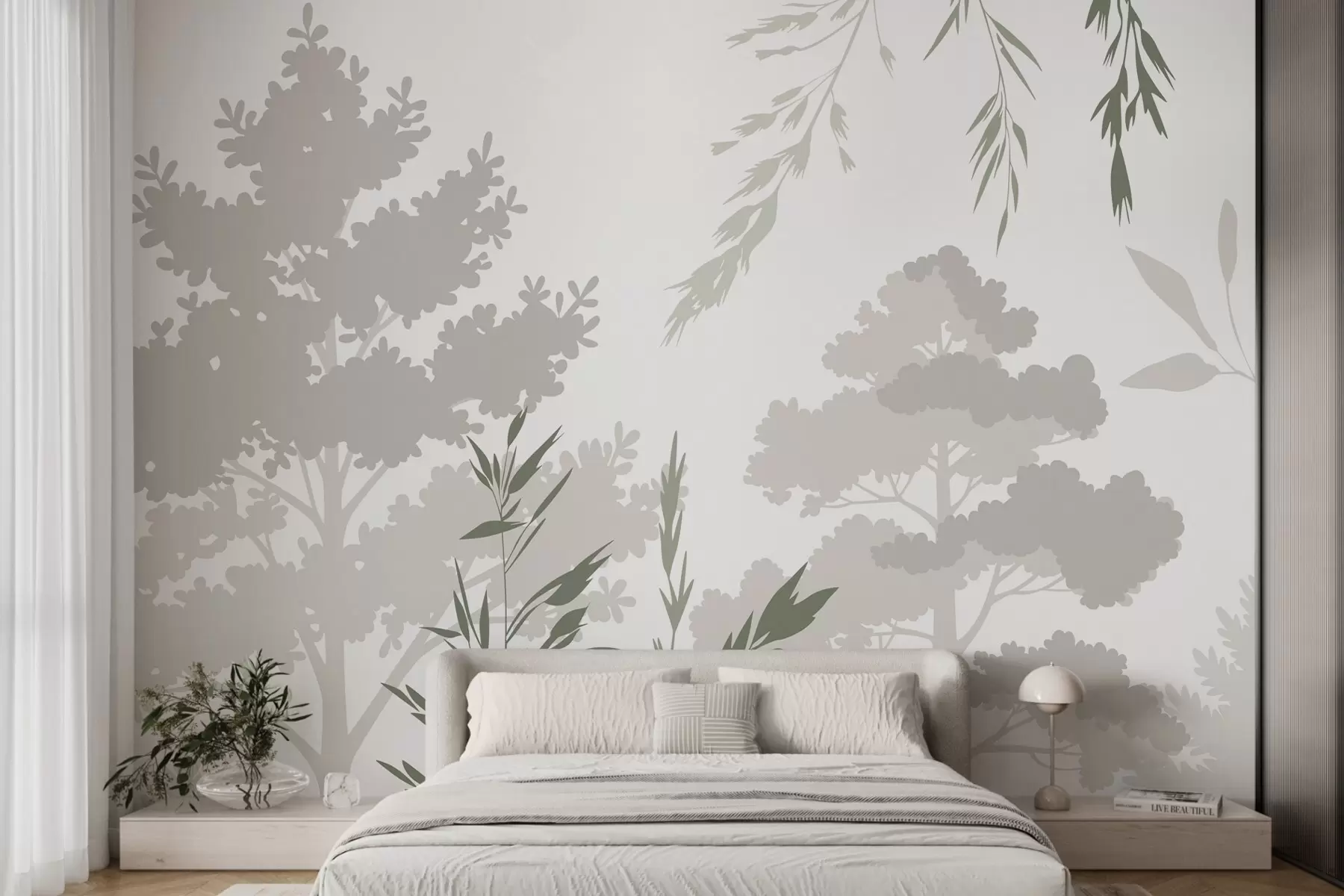Papier peint Arbres et herbes w05551v1