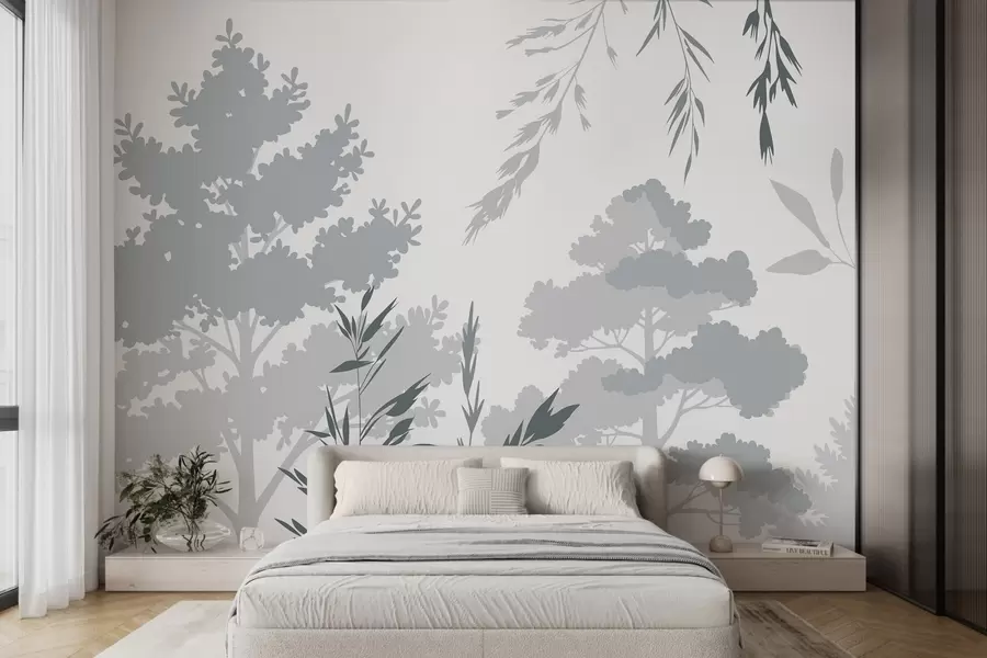 Papier peint Arbres et herbes w05551v2