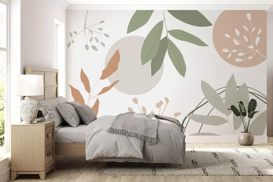 Papier peint Abstraction avec les plantes w05552v2