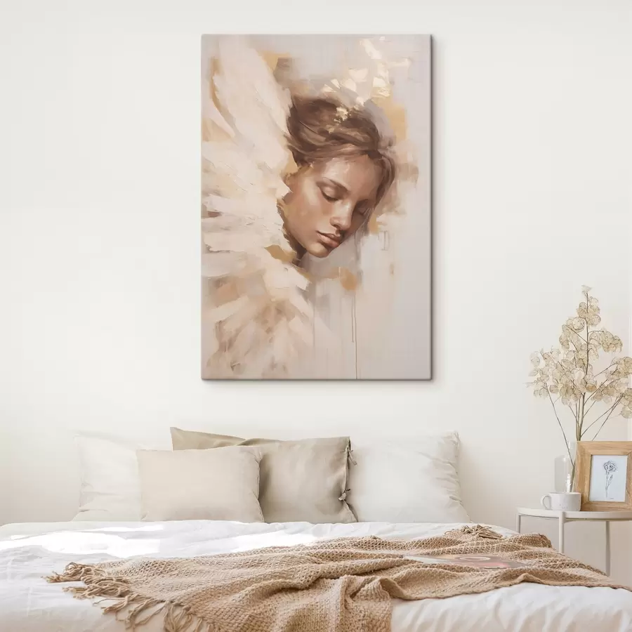 Tableau Une fille avec une aile d'ange s48980