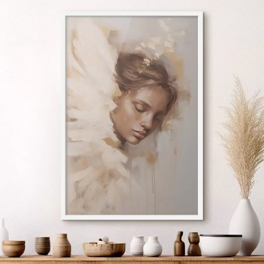 Papier peint Une fille avec une aile d'ange f48980