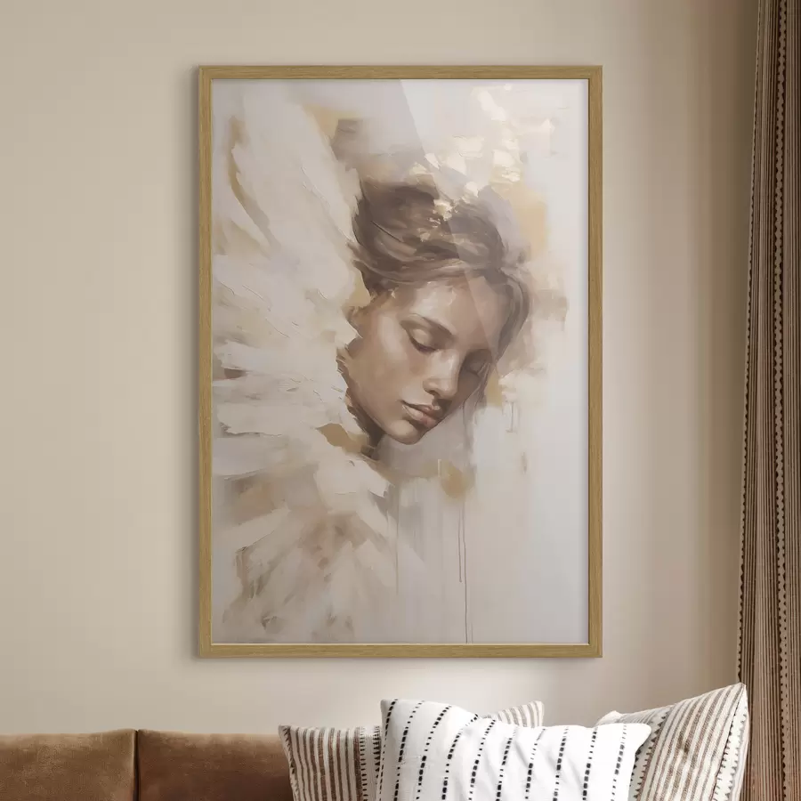 Papier peint Une fille avec une aile d'ange f48980