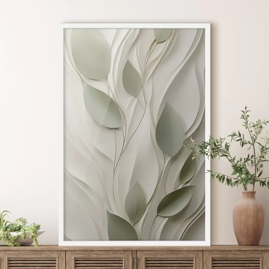 Papier peint Composition végétale abstraite f48985