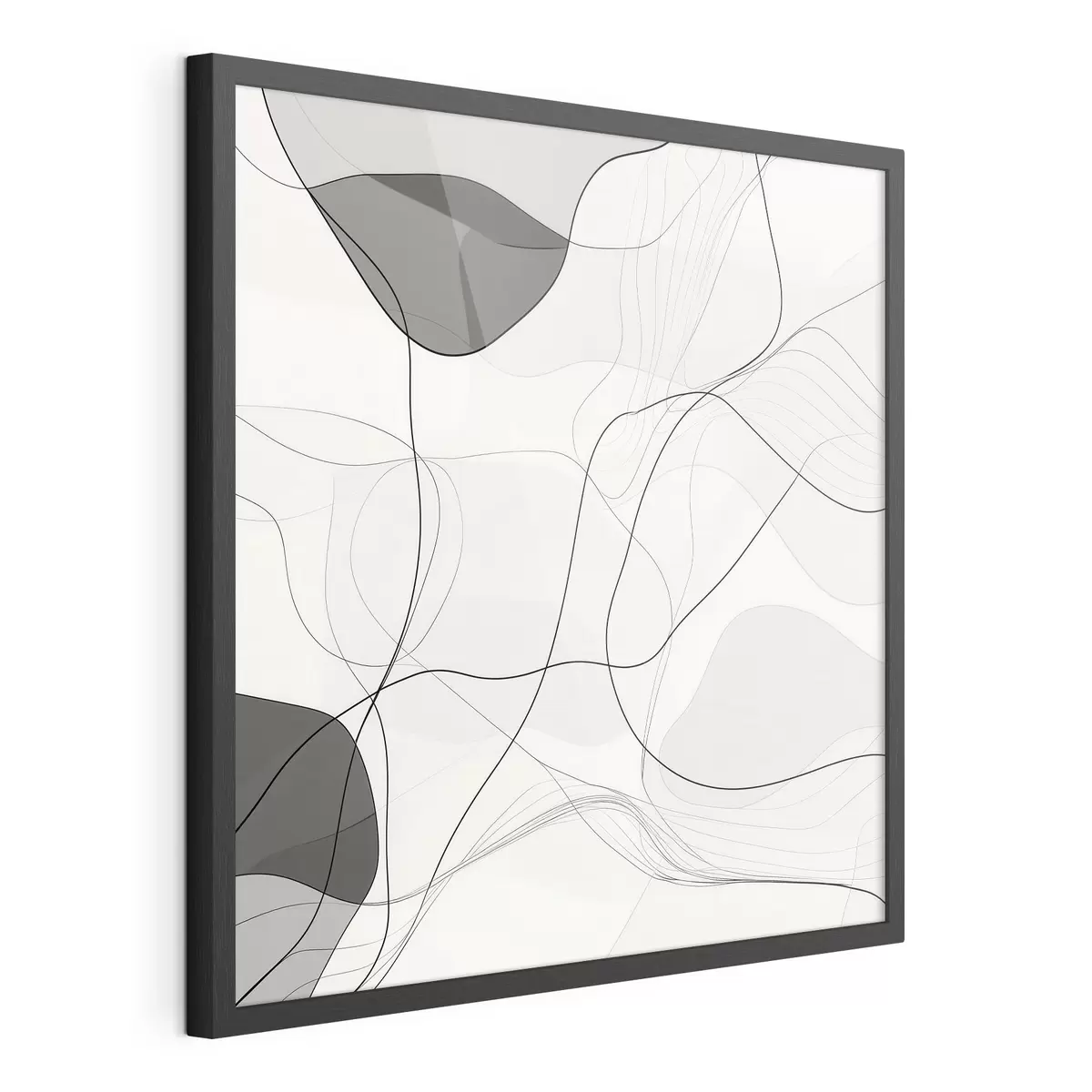 Poster Scène abstraite minimaliste composée de lignes fines et d'ombres douces f48853