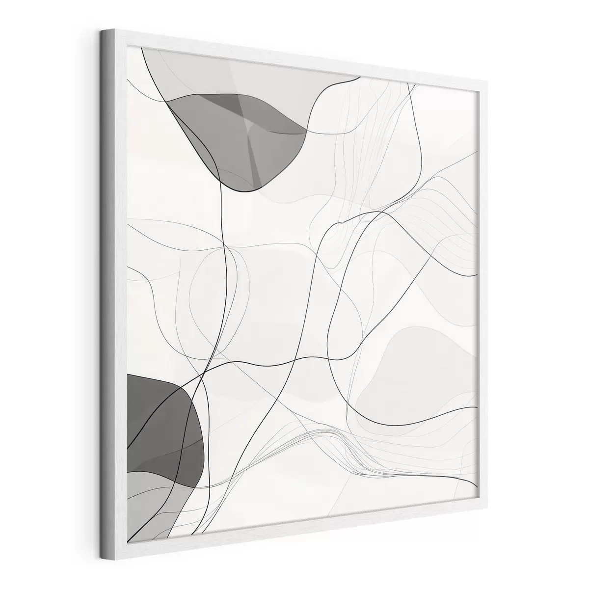 Poster Scène abstraite minimaliste composée de lignes fines et d'ombres douces f48853