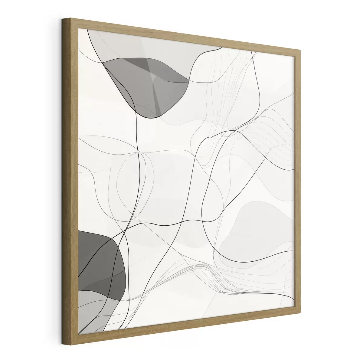 Poster Scène abstraite minimaliste composée de lignes fines et d'ombres douces f48853