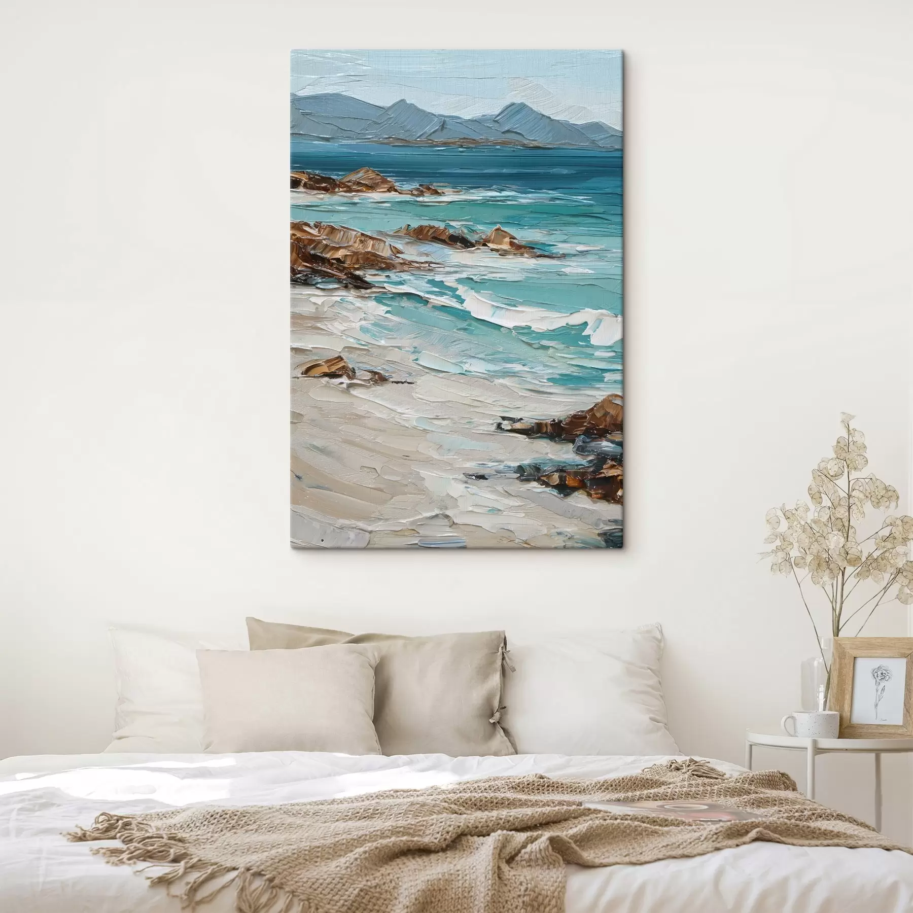 Tableau paysage marin avec des falaises s48995