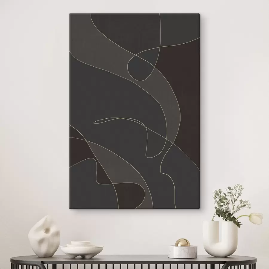 Tableau abstraction texturale dans des tons sombres s48997