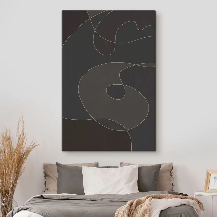 Tableau abstraction texturale dans des tons sombres s48998