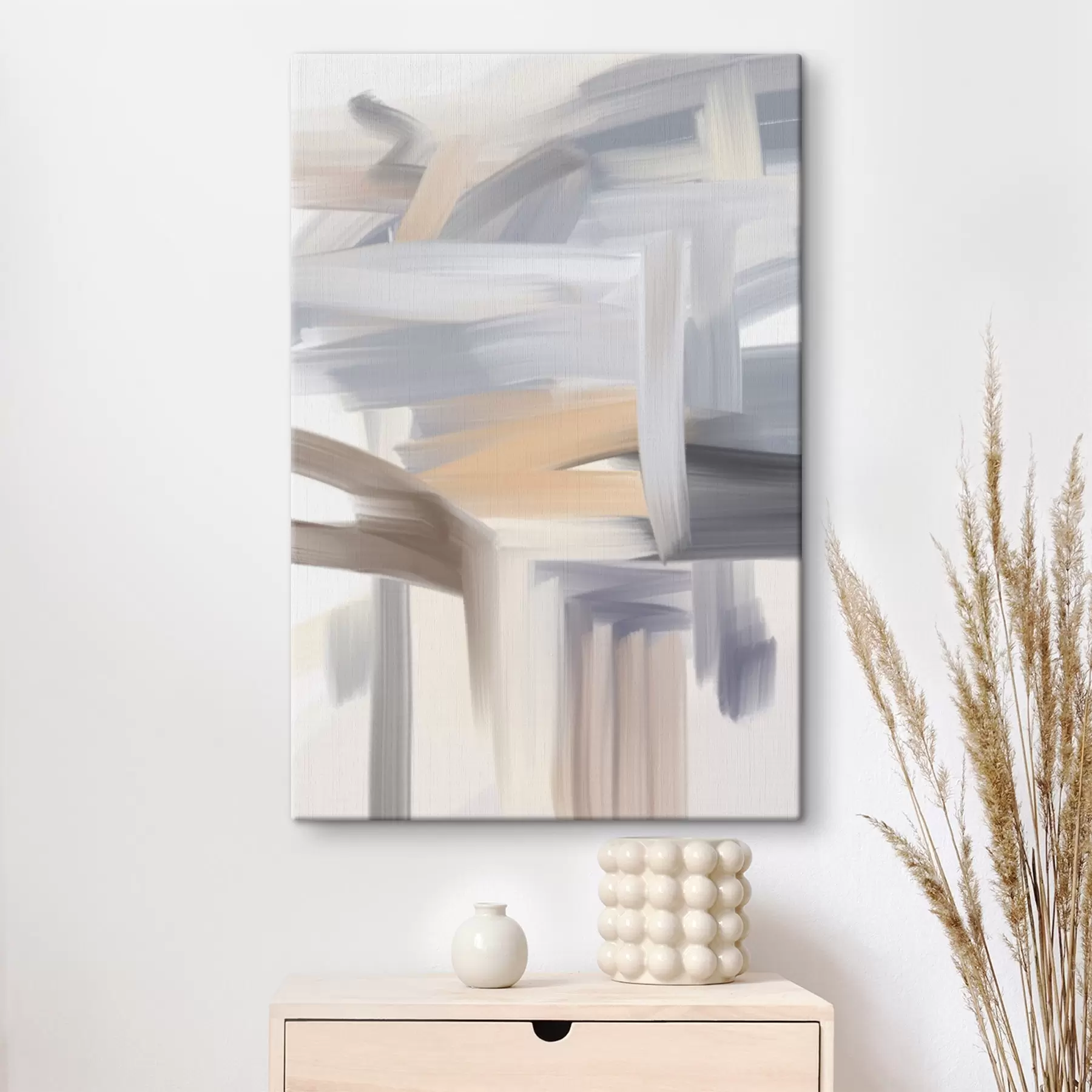 Tableau une peinture abstraite aux couleurs claires s48999