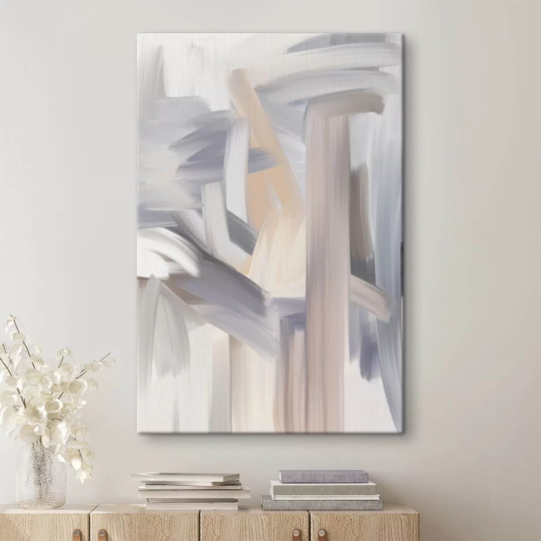 Tableau une peinture abstraite aux couleurs claires s49000