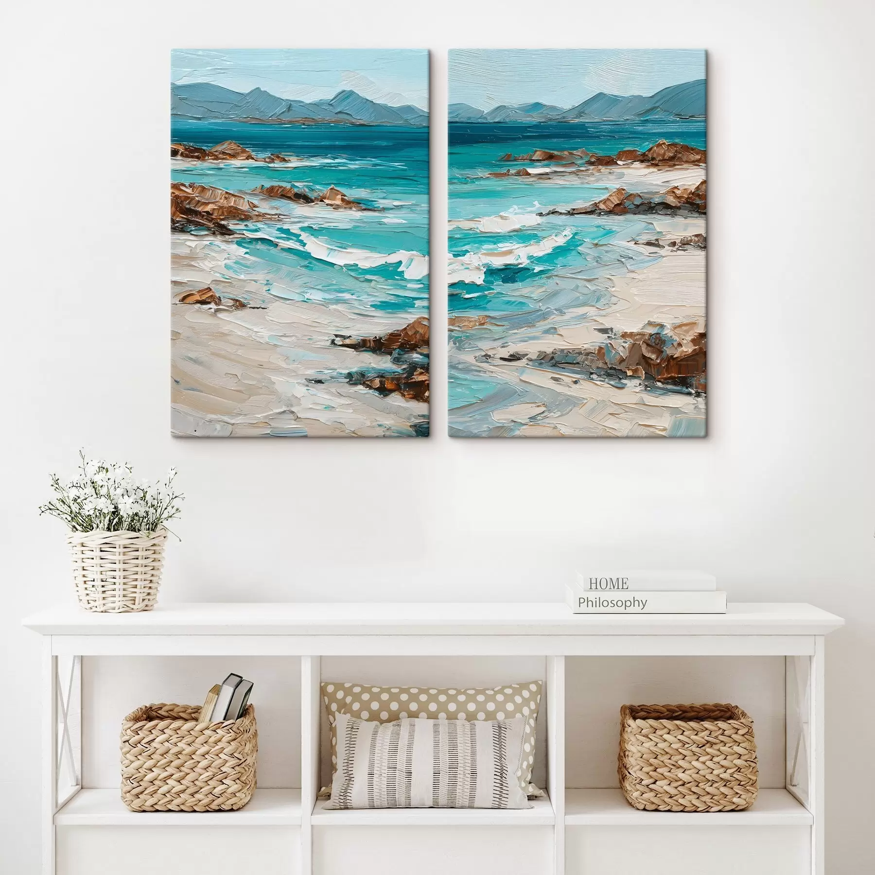 Tableau paysage marin avec des falaises m30432