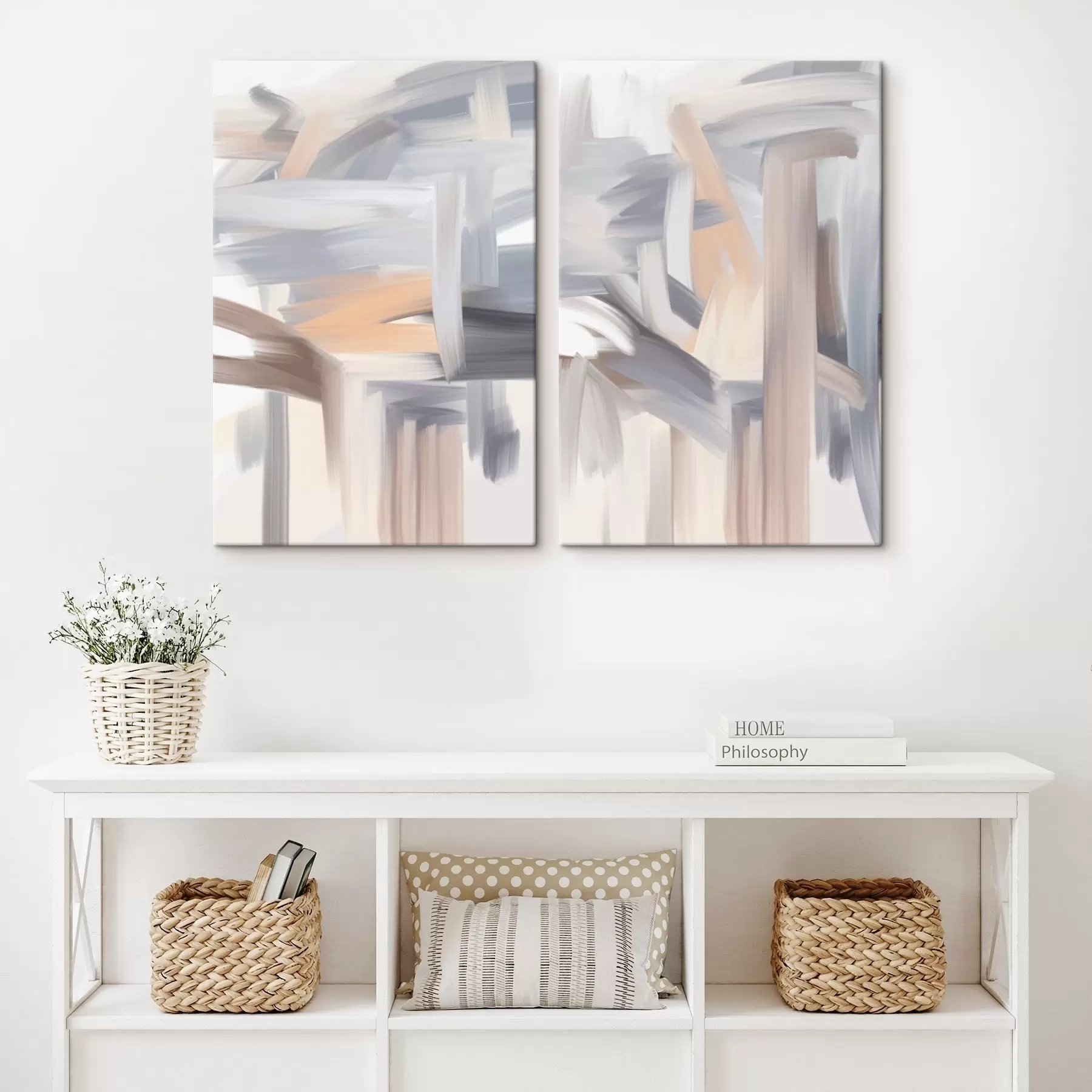 Tableau une peinture abstraite aux couleurs claires m30434