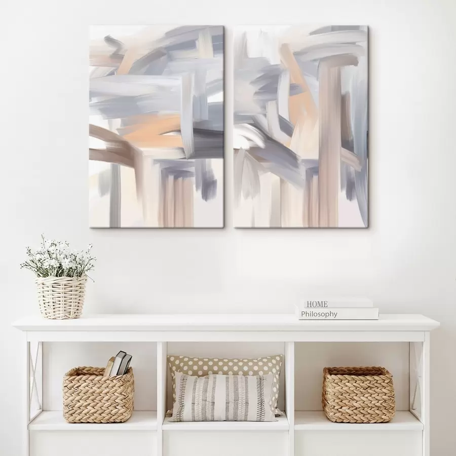 Tableau une peinture abstraite aux couleurs claires m30434