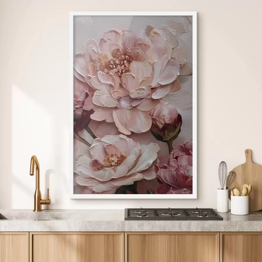Papier peint Composition florale à base de pivoines f49012