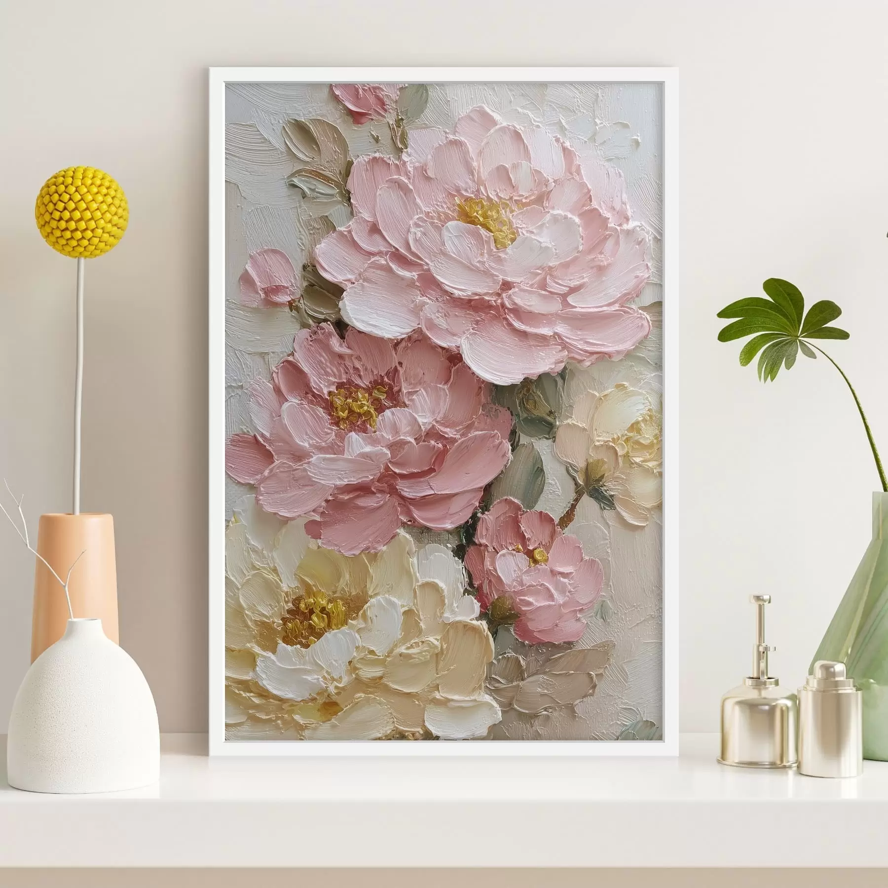 Papier peint Composition florale à base de pivoines f49013