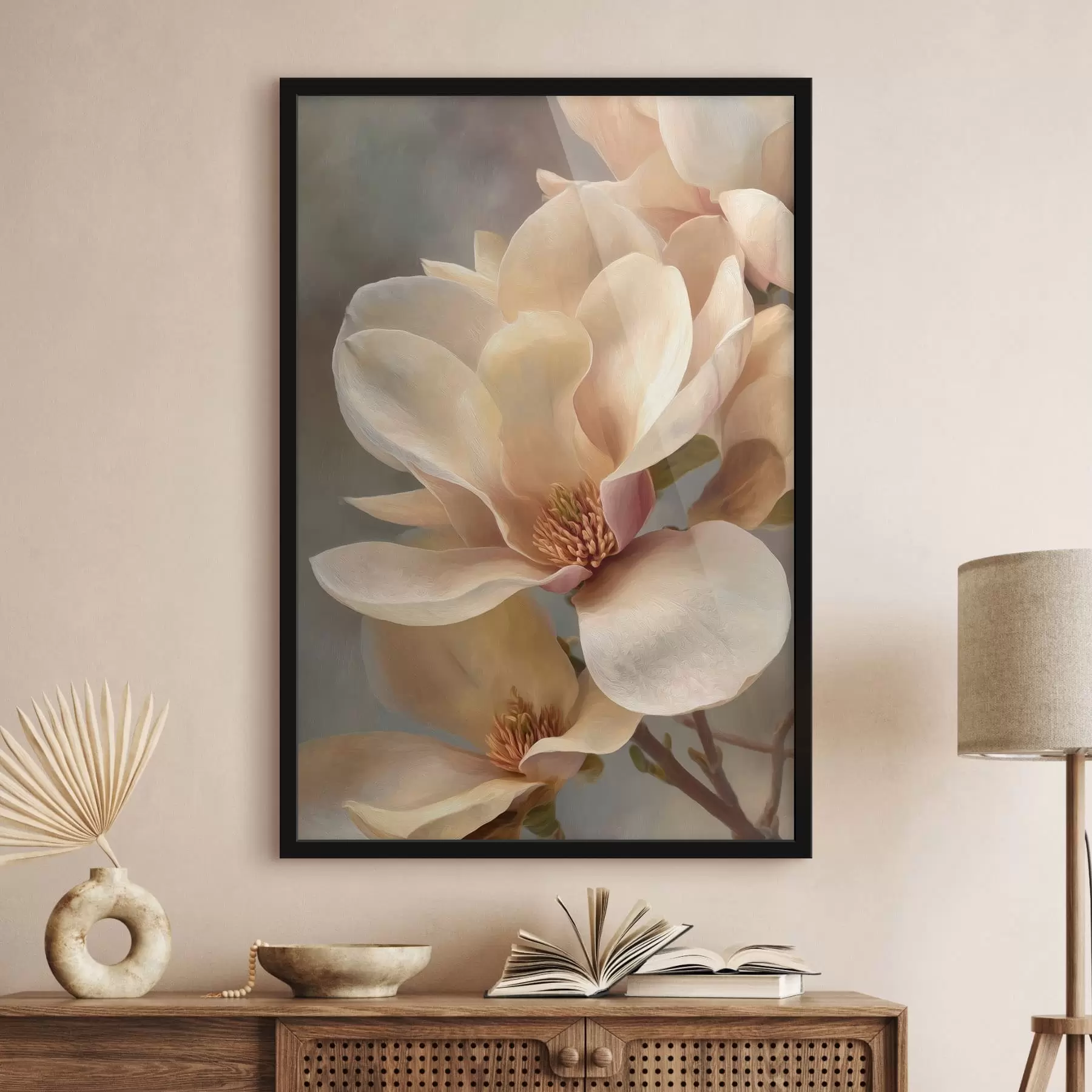 Papier peint Gros plan sur une fleur de magnolia f49016