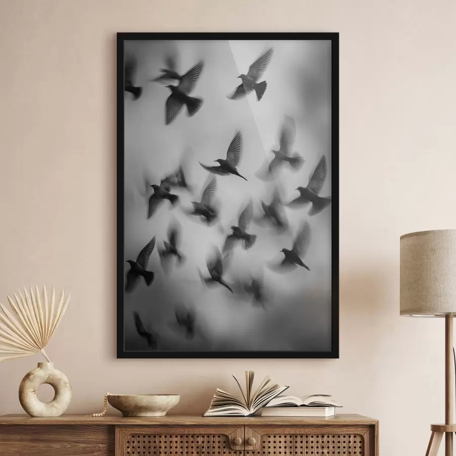 Papier peint Mouvement des oiseaux en vol f49022