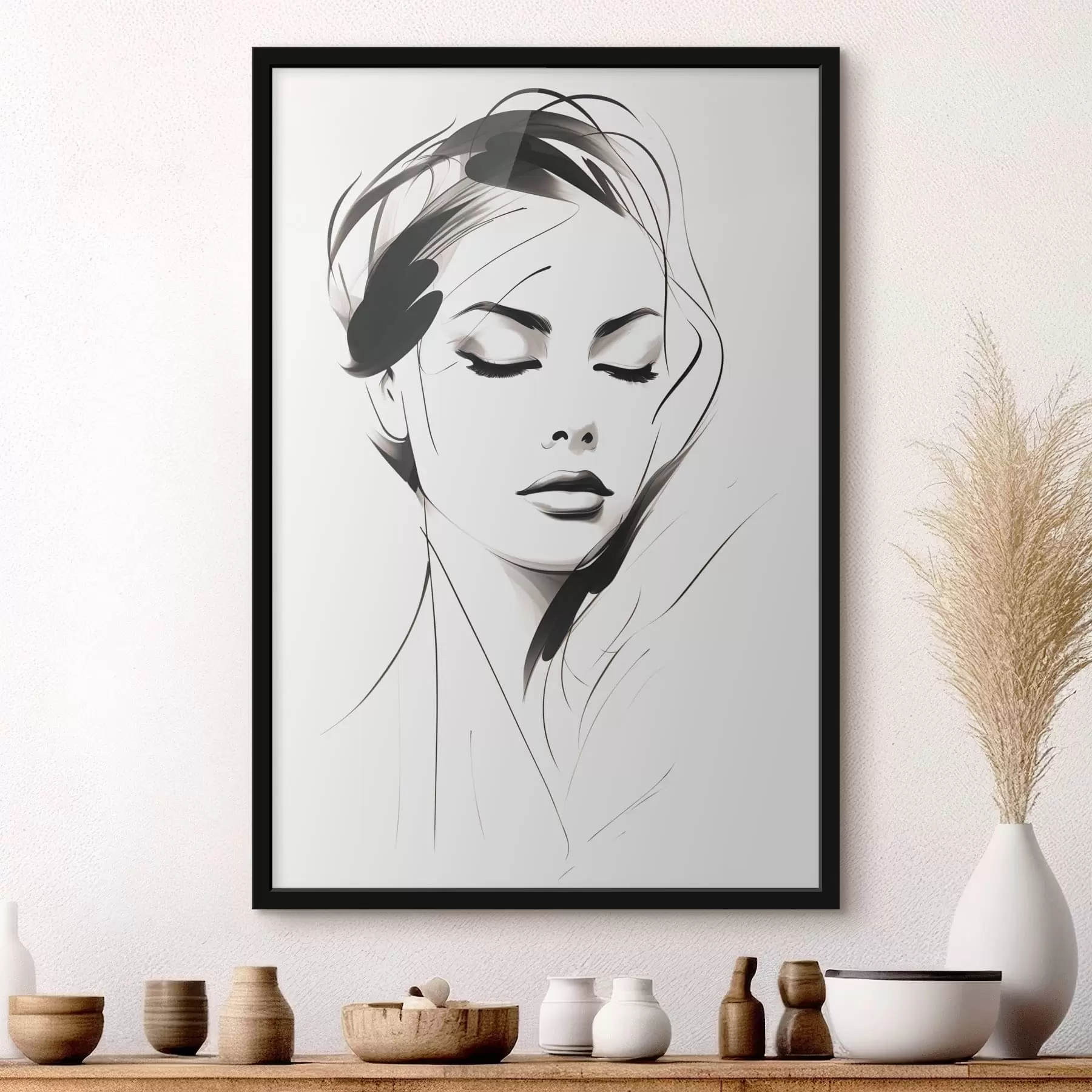 Papier peint Esquisse d'une femme abstraite f49024