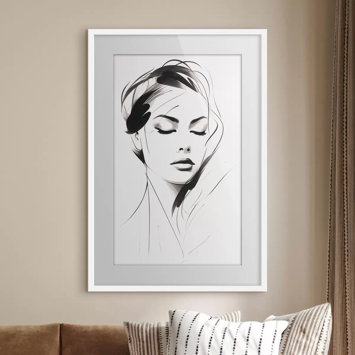 Poster Esquisse d'une femme abstraite f49024