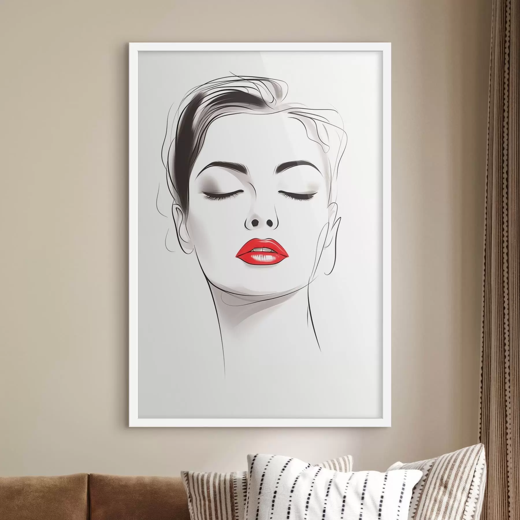 Papier peint Dessin au trait minimaliste f49025