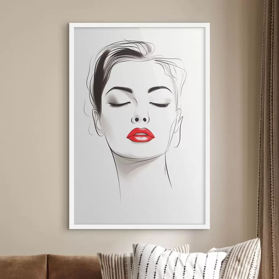 Papier peint Dessin au trait minimaliste f49025