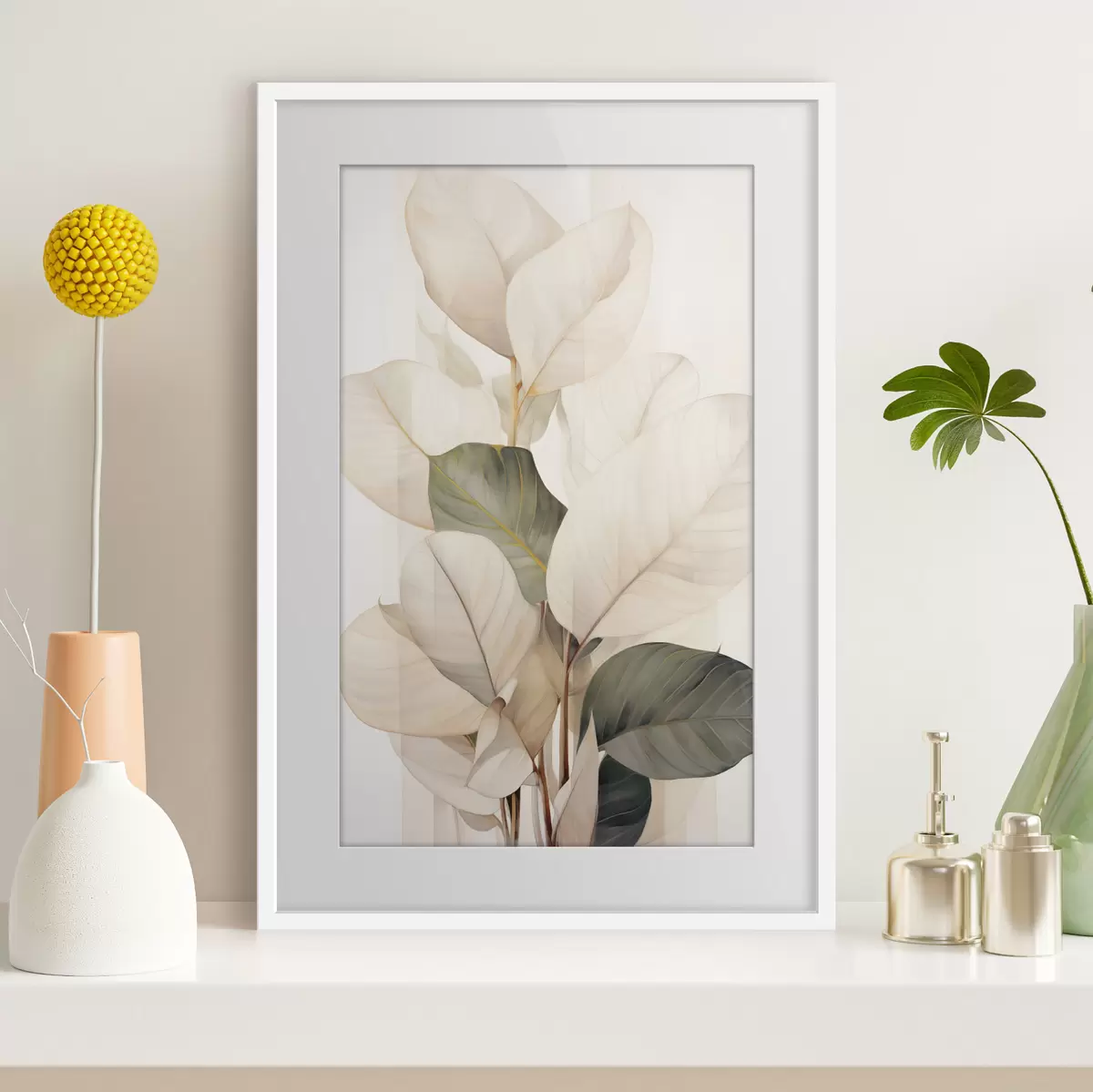 Poster Feuilles de plantes ornementales f49026