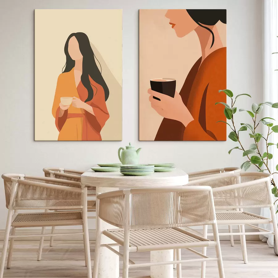 Tableau Femme avec une tasse m30420