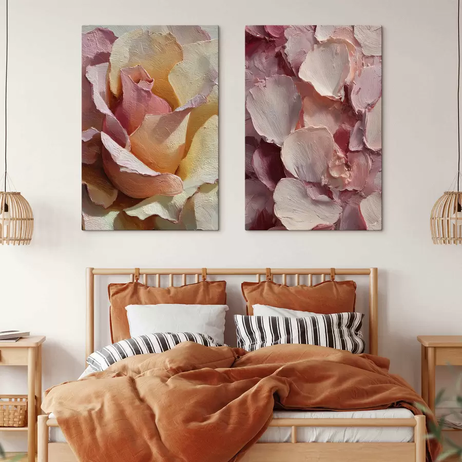 Tableau Fleurs texturées m30424