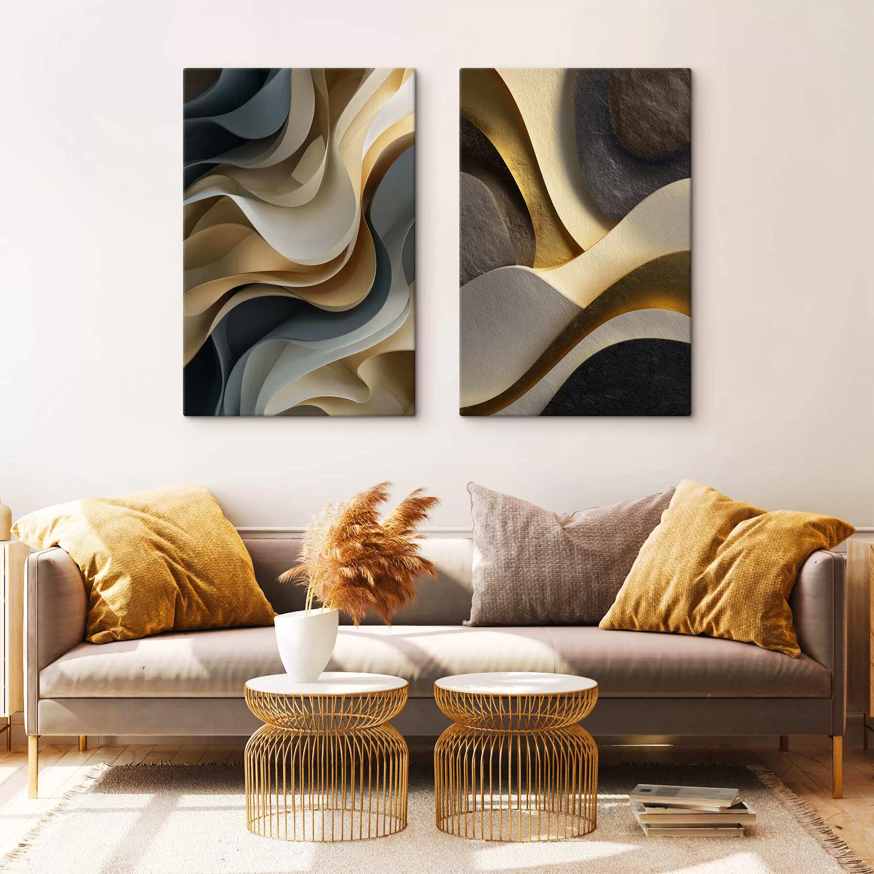 Tableau Vagues abstraites m30425