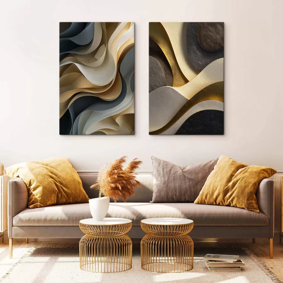 Tableau Vagues abstraites m30425