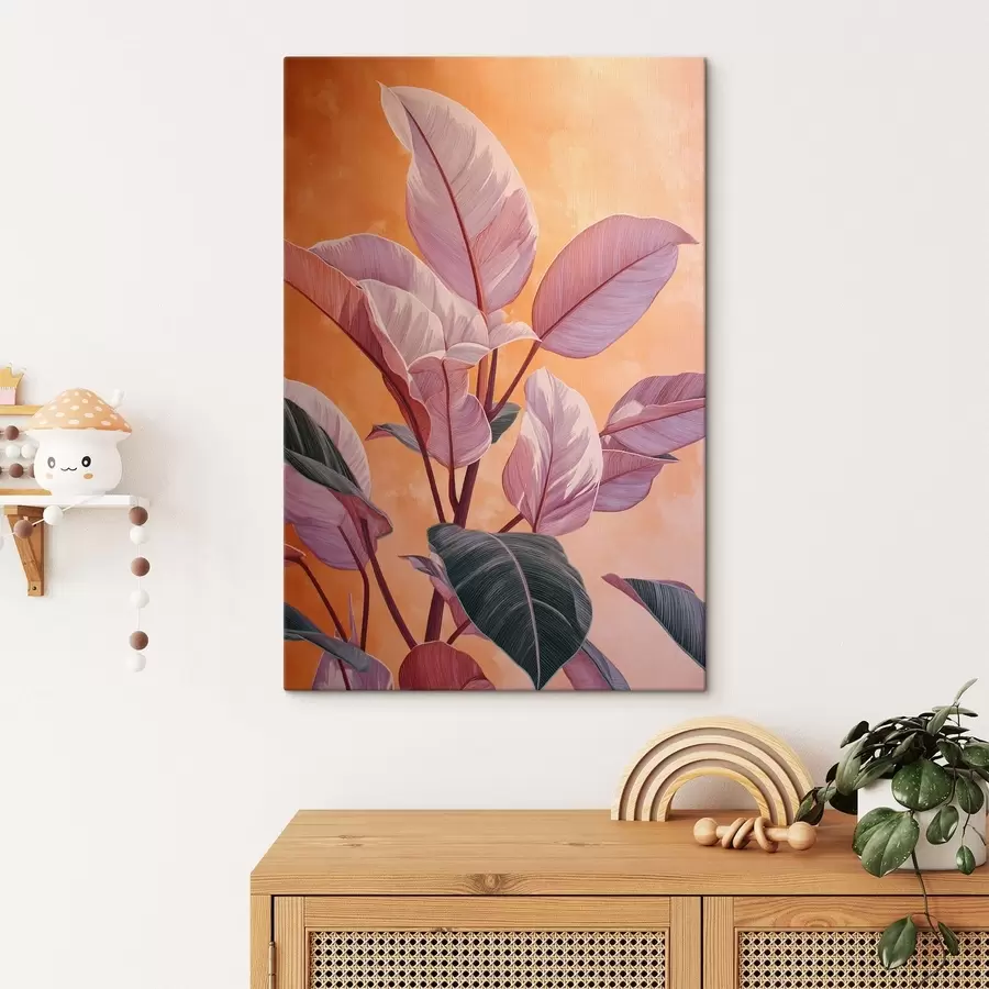 Tableau Plante à feuilles tropicales s49009