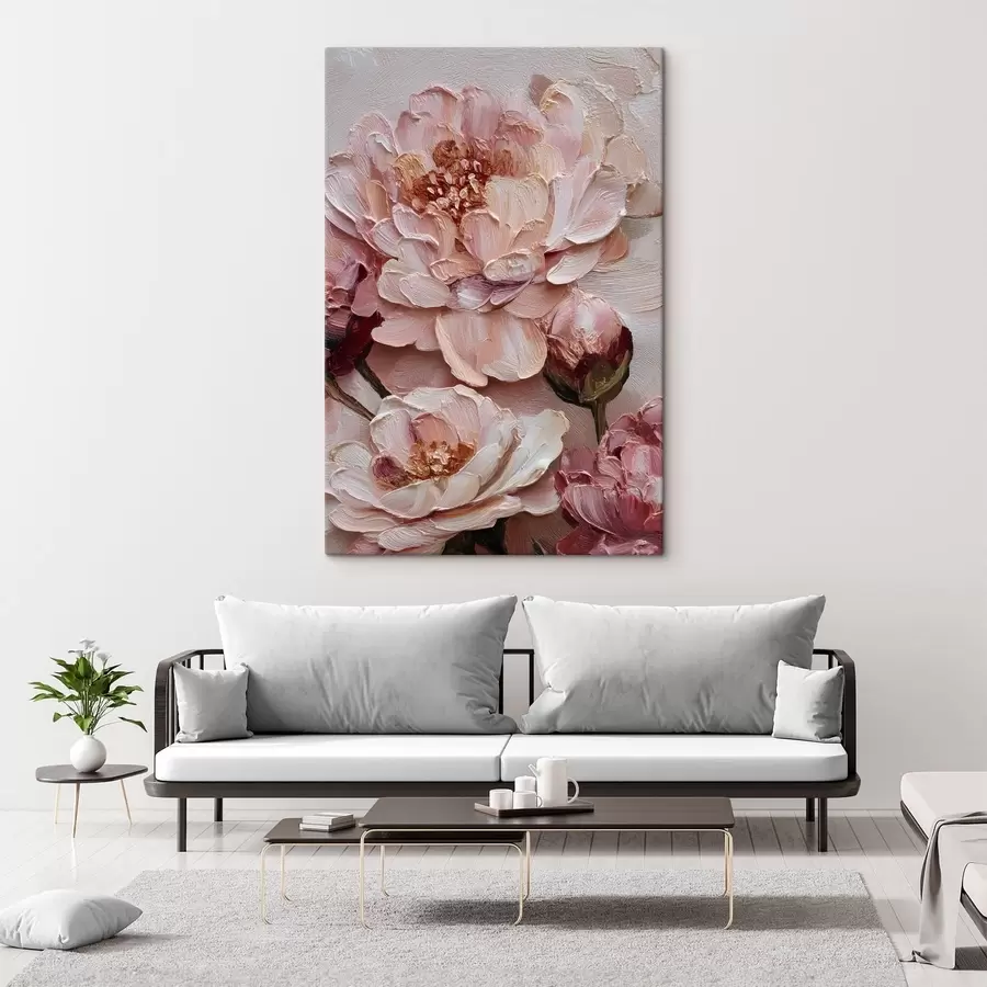 Tableau Composition florale à base de pivoines s49012