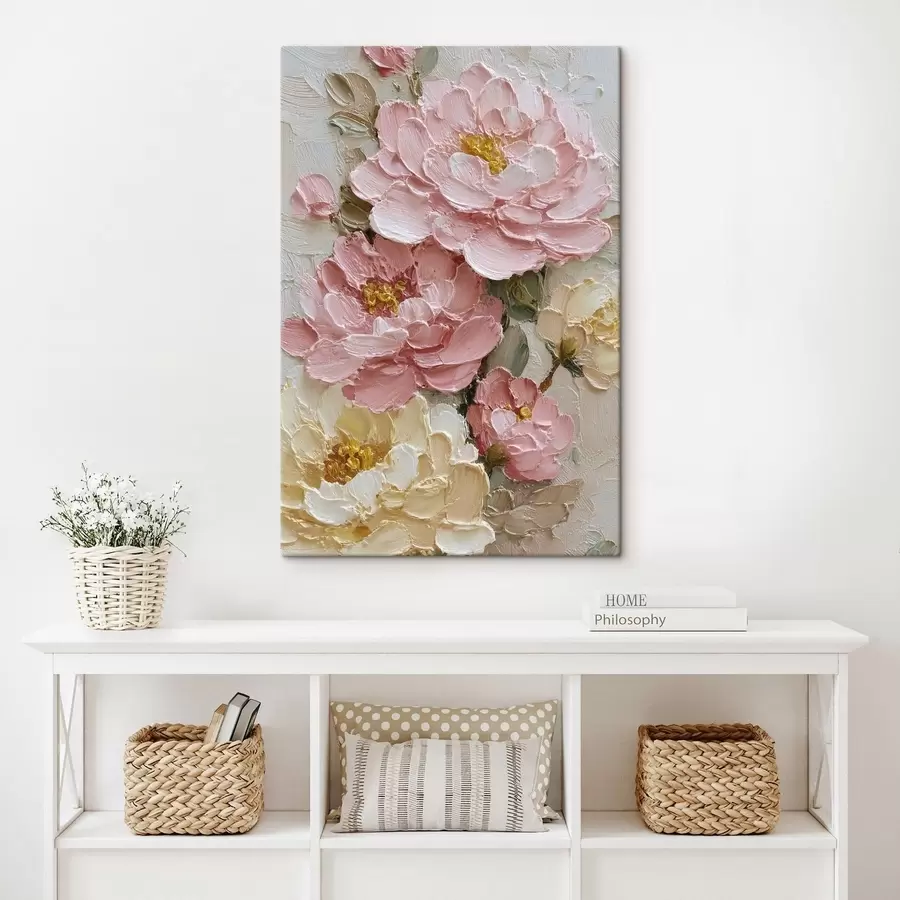 Tableau Composition florale à base de pivoines s49013