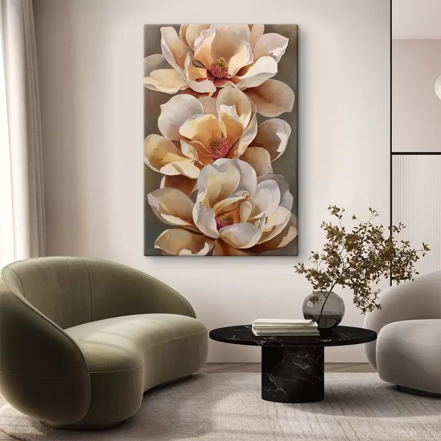 Tableau Fleur de magnolia verticale s49014