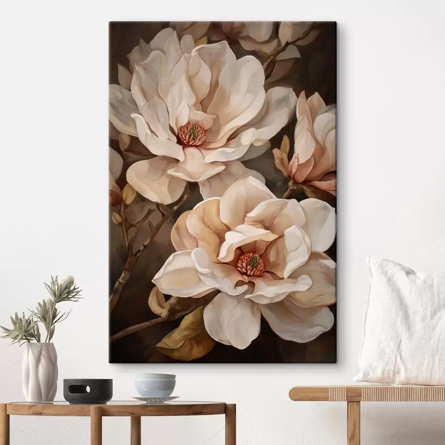Tableau Branche de magnolia en fleurs s49015