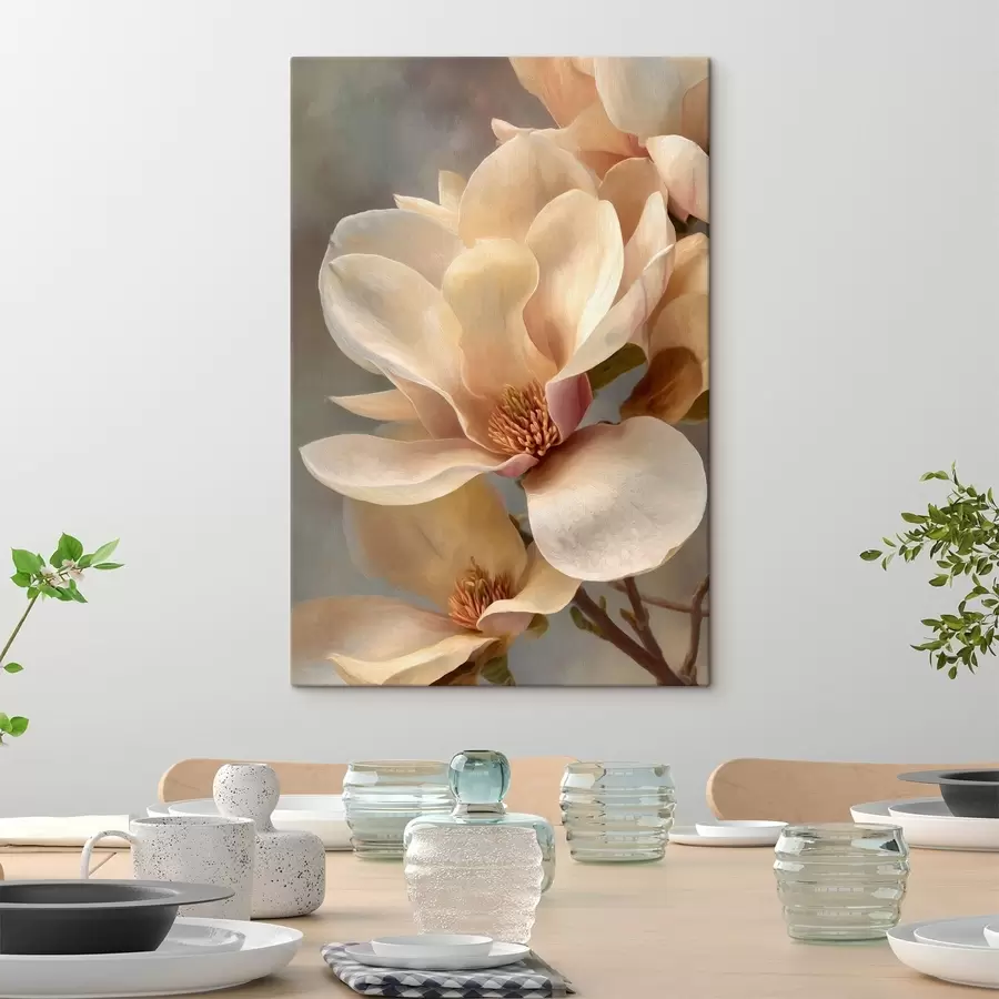 Tableau Gros plan sur une fleur de magnolia s49016