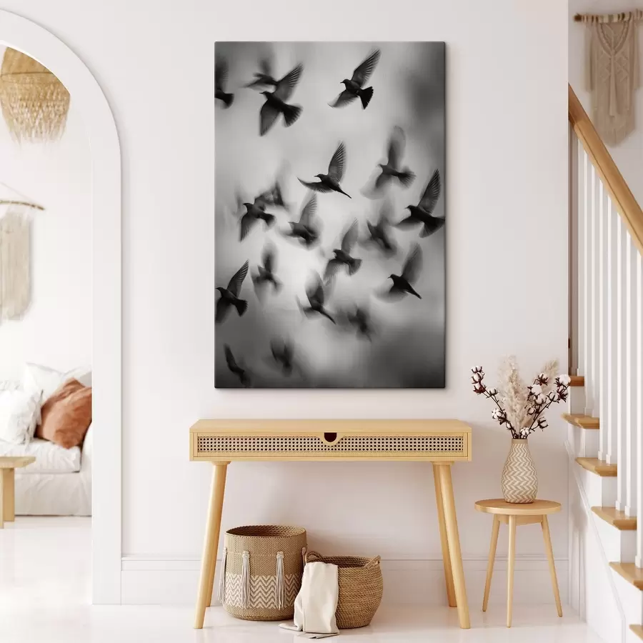 Tableau Mouvement des oiseaux en vol s49022