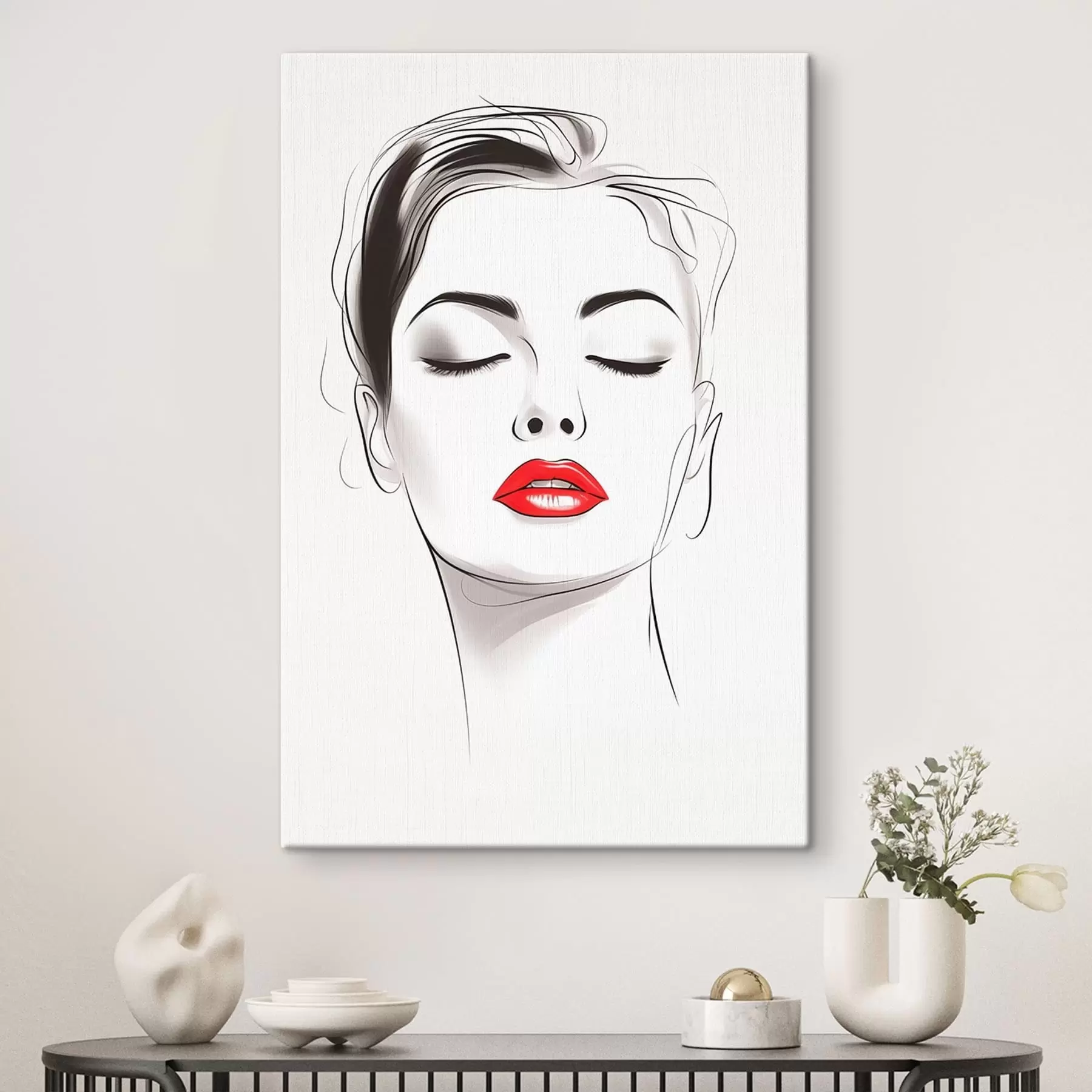 Tableau Dessin au trait minimaliste s49025