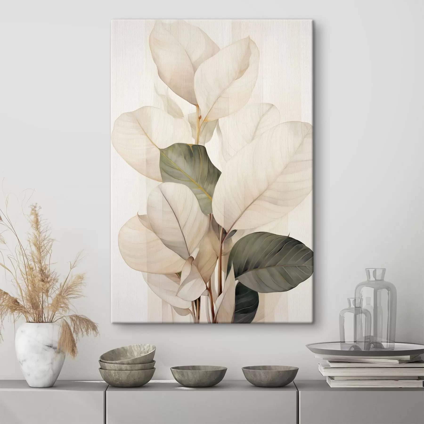 Tableau Feuilles de plantes ornementales s49026