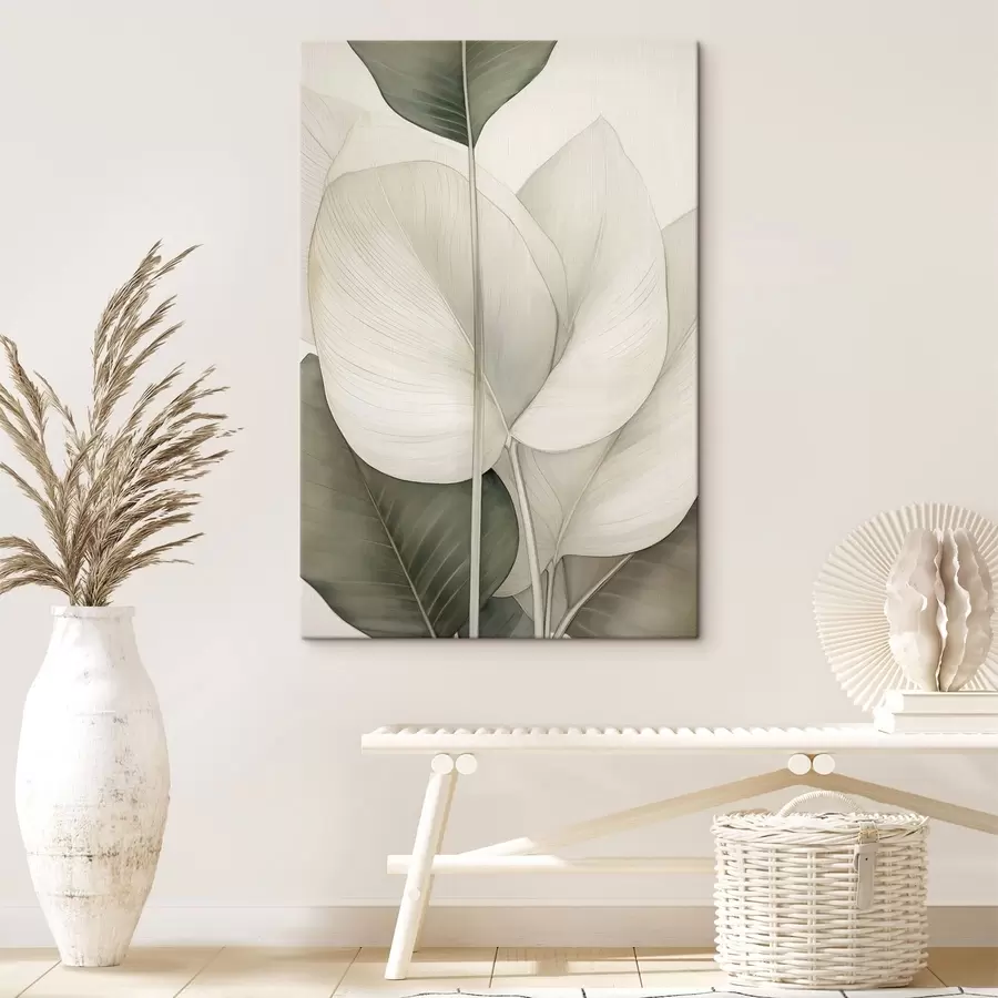 Tableau Gros plan sur des feuilles de plantes s49027