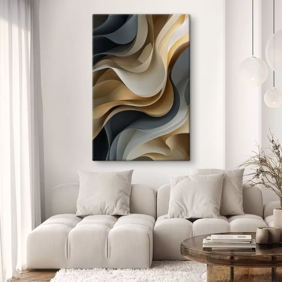 Tableau Vagues abstraites s49033