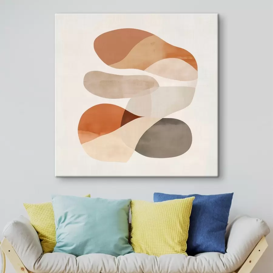 Tableau Une harmonie entre des pétales translucides et des formes douces, dans un style minimaliste s48864