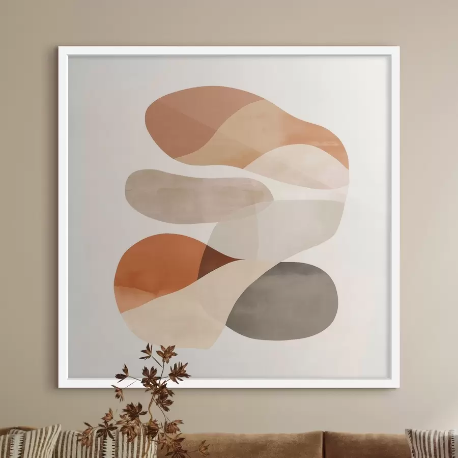 Papier peint Une harmonie entre des pétales translucides et des formes douces, dans un style minimaliste f48864