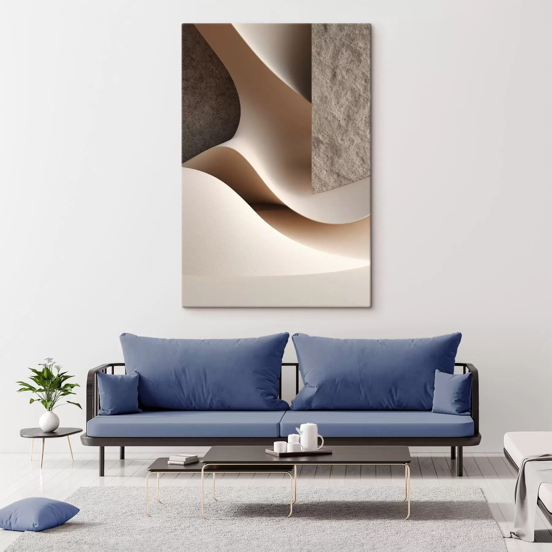 Tableau Écoulement de sable texturé s49044