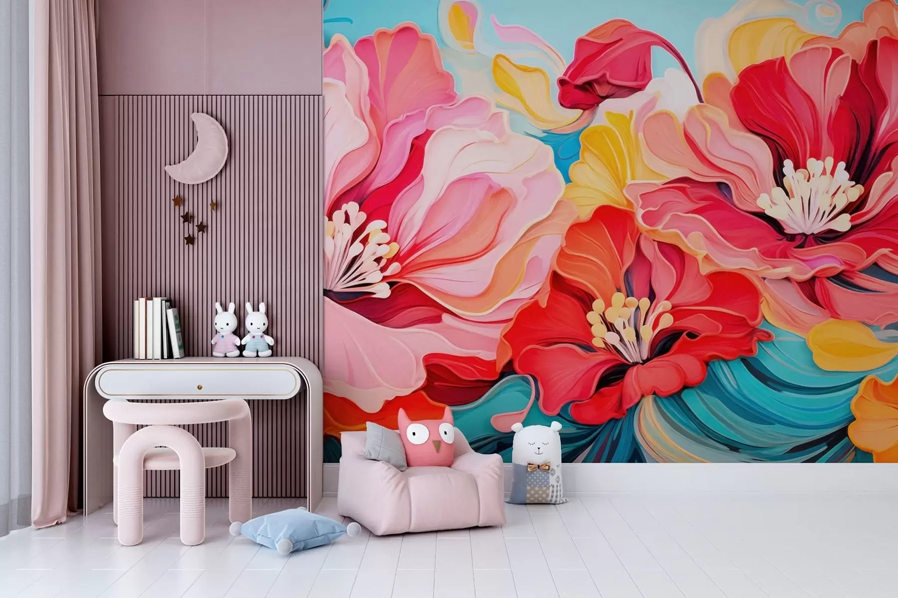 Papier peint Fleurs imaginaires w05574