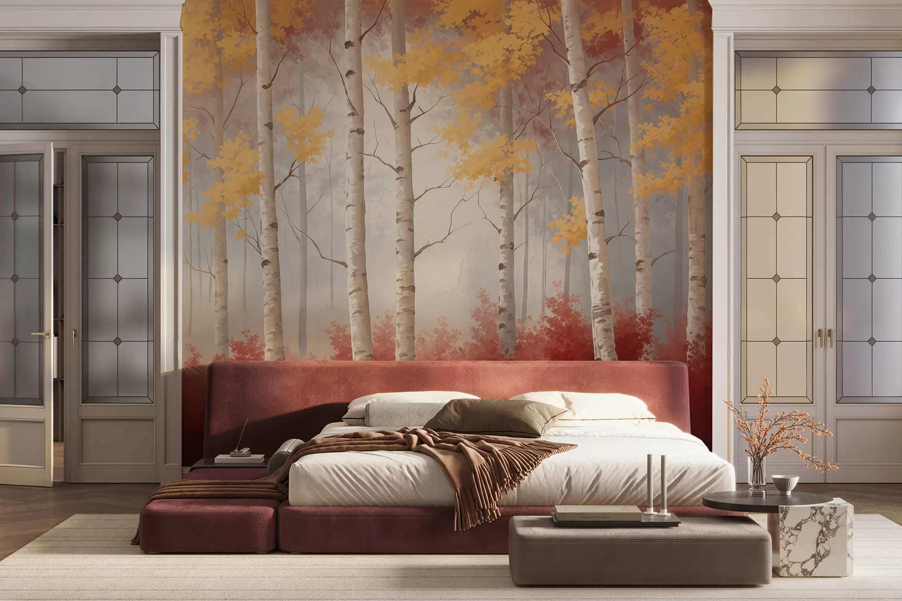 Papier peint L'automne dans la brume w05577