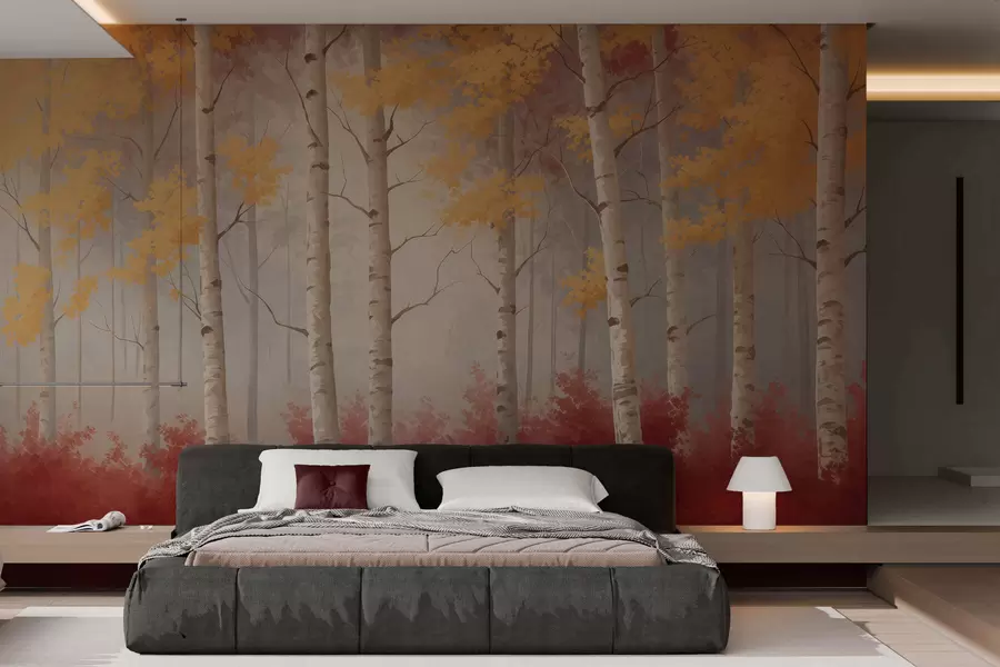 Papier peint L'automne dans la brume w05577